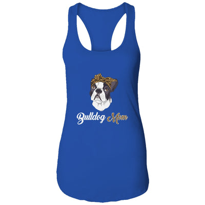 Cute Bulldog Mom Leopard Dog Mom Mothers Day T-Shirt & Tank Top | Teecentury.com