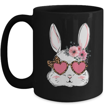 Cute Bunny Face Leopard Glasses Easter For Women Teen Girl Mug | teecentury