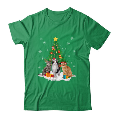 Cute Cat Christmas Tree Cat Lover Xmas Cat Mom Women Kids Shirt & Sweatshirt | teecentury