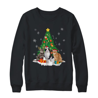 Cute Cat Christmas Tree Cat Lover Xmas Cat Mom Women Kids Shirt & Sweatshirt | teecentury