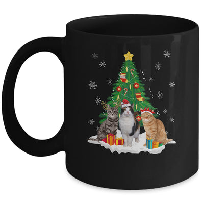 Cute Cat Christmas Tree Cat Lover Xmas Cat Mom Women Kids Mug | teecentury