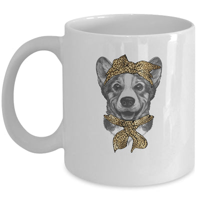 Cute Corgi Mom Leopard Dog Bandana Mother Day Women Girl Mug Coffee Mug | Teecentury.com