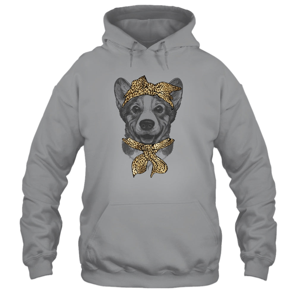 Cute Corgi Mom Leopard Dog Bandana Mother Day Women Girl T-Shirt & Tank Top | Teecentury.com