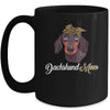 Cute Dachshund Mom Leopard Dog Mom Mothers Day Mug Coffee Mug | Teecentury.com