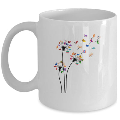 Cute Dandelion Books Flower Fly Reading Fan Club Mug Coffee Mug | Teecentury.com