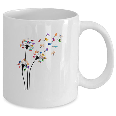 Cute Dandelion Books Flower Fly Reading Fan Club Mug Coffee Mug | Teecentury.com