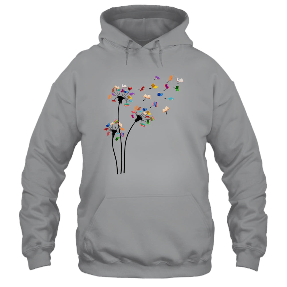 Cute Dandelion Books Flower Fly Reading Fan Club T-Shirt & Tank Top | Teecentury.com
