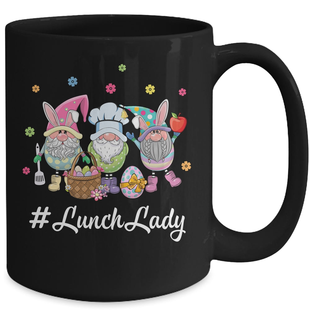 Cute Easter Day Gnome Love Lunch Lady Women Matching Mug | teecentury