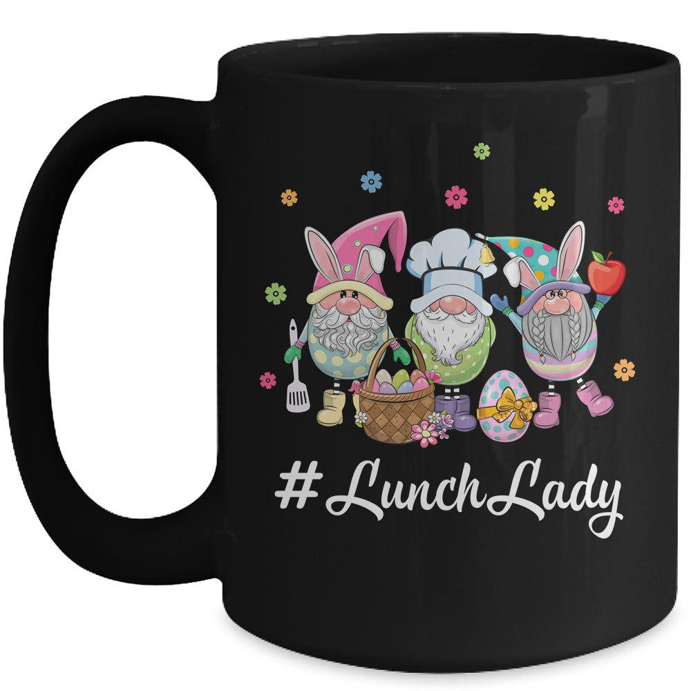 Cute Easter Day Gnome Love Lunch Lady Women Matching Mug | teecentury