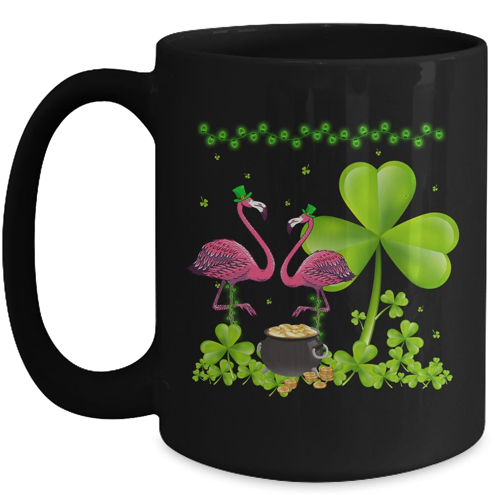 Cute Flamingo St Patricks Day Shamrock Funny Flamingo Irish Mug Coffee Mug | Teecentury.com
