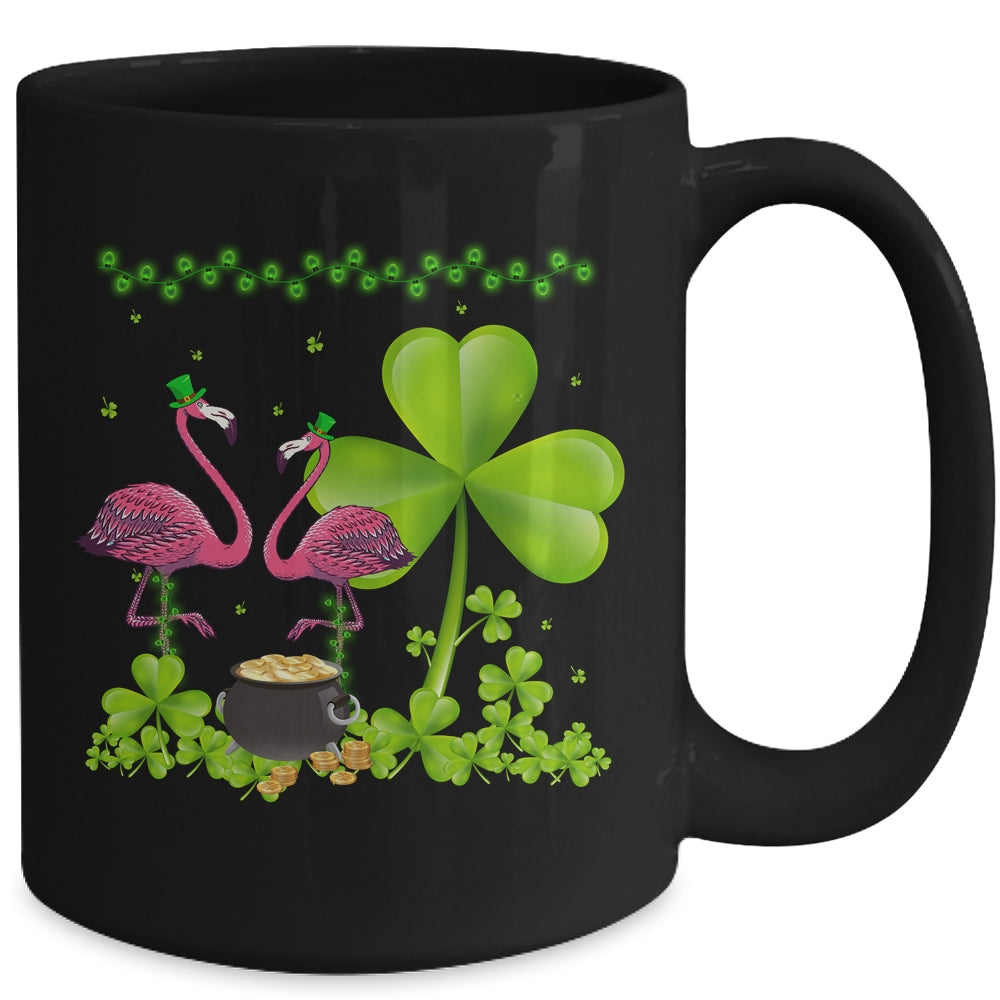 Cute Flamingo St Patricks Day Shamrock Funny Flamingo Irish Mug Coffee Mug | Teecentury.com