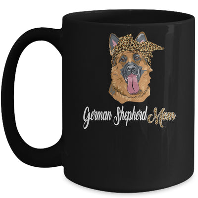 Cute German Shepherd Mom Leopard Dog Mom Mothers Day Mug Coffee Mug | Teecentury.com