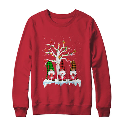 Cute Gnome Buffalo Plaid Christmas Tree Light Ugly Santa Hat T-Shirt & Sweatshirt | Teecentury.com