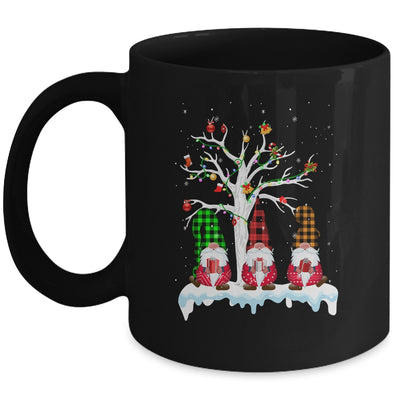 Cute Gnome Buffalo Plaid Christmas Tree Light Ugly Santa Hat Mug Coffee Mug | Teecentury.com