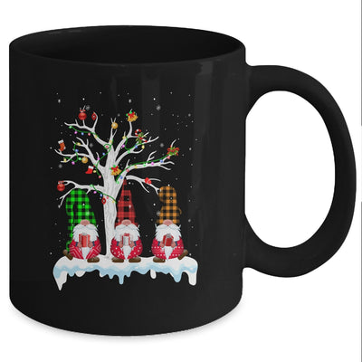 Cute Gnome Buffalo Plaid Christmas Tree Light Ugly Santa Hat Mug Coffee Mug | Teecentury.com