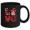 Cute Gnomes Valentines Love Leopard Plaid Couple Matching Mug | teecentury