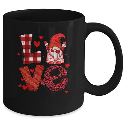 Cute Gnomes Valentines Love Leopard Plaid Couple Matching Mug | teecentury