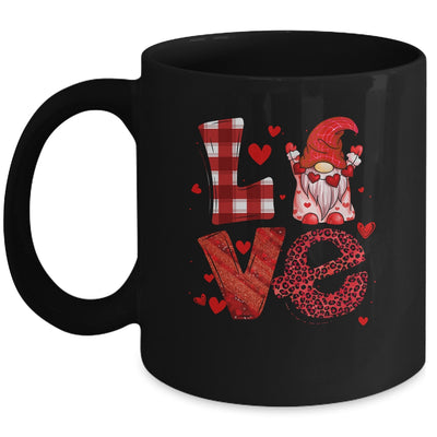 Cute Gnomes Valentines Love Leopard Plaid Couple Matching Mug | teecentury