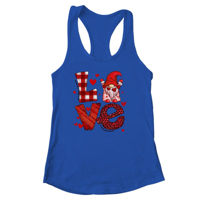 Cute Gnomes Valentines Love Leopard Plaid Couple Matching Shirt & Tank Top | teecentury