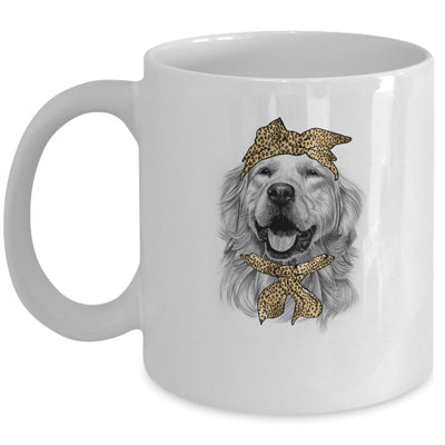 Cute Golden Retriever Mom Leopard Dog Bandana Mother Day Women Girl Mug Coffee Mug | Teecentury.com