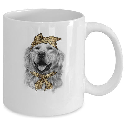 Cute Golden Retriever Mom Leopard Dog Bandana Mother Day Women Girl Mug Coffee Mug | Teecentury.com