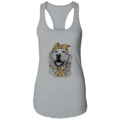 Cute Golden Retriever Mom Leopard Dog Bandana Mother Day Women Girl T-Shirt & Tank Top | Teecentury.com