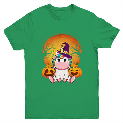 Cute Halloween Witchy Unicorn Halloween Youth Youth Shirt | Teecentury.com