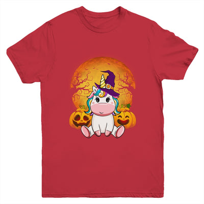 Cute Halloween Witchy Unicorn Halloween Youth Youth Shirt | Teecentury.com