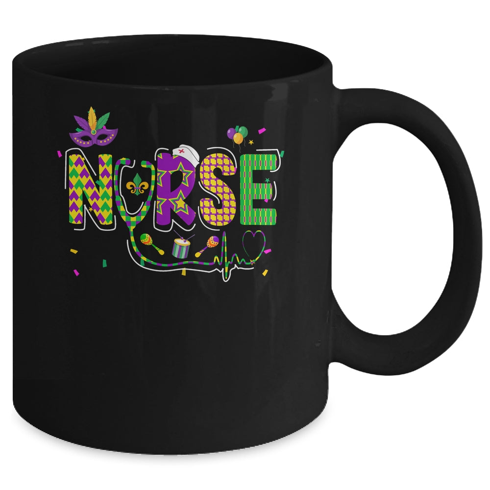 Cute Leopard Nurse Mardi Gras Festival Party Nursing Costume Mug | teecentury