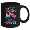 Cute Life Is Better With Horses Horseback Riding Mug Coffee Mug | Teecentury.com