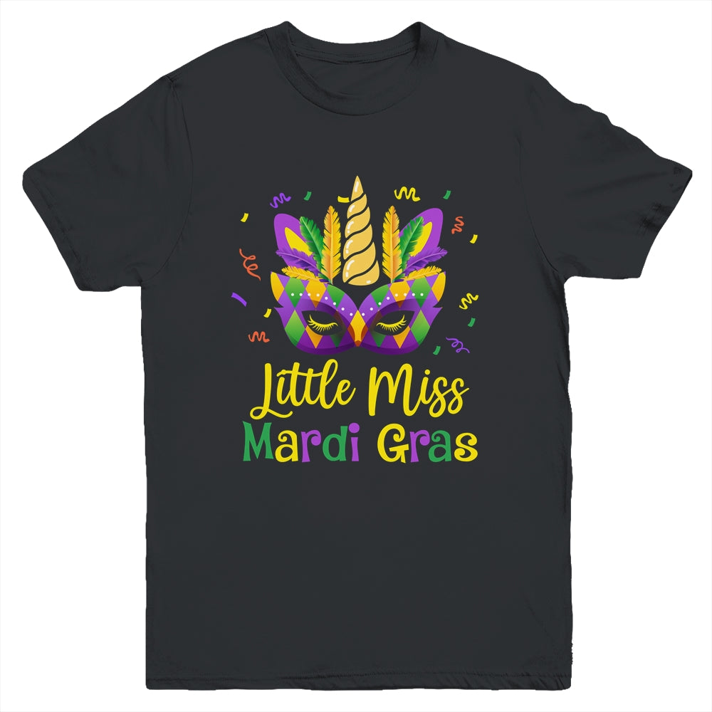 Cute Little Miss Mardi Gras Kids Girl Outfit Youth Shirt | teecentury