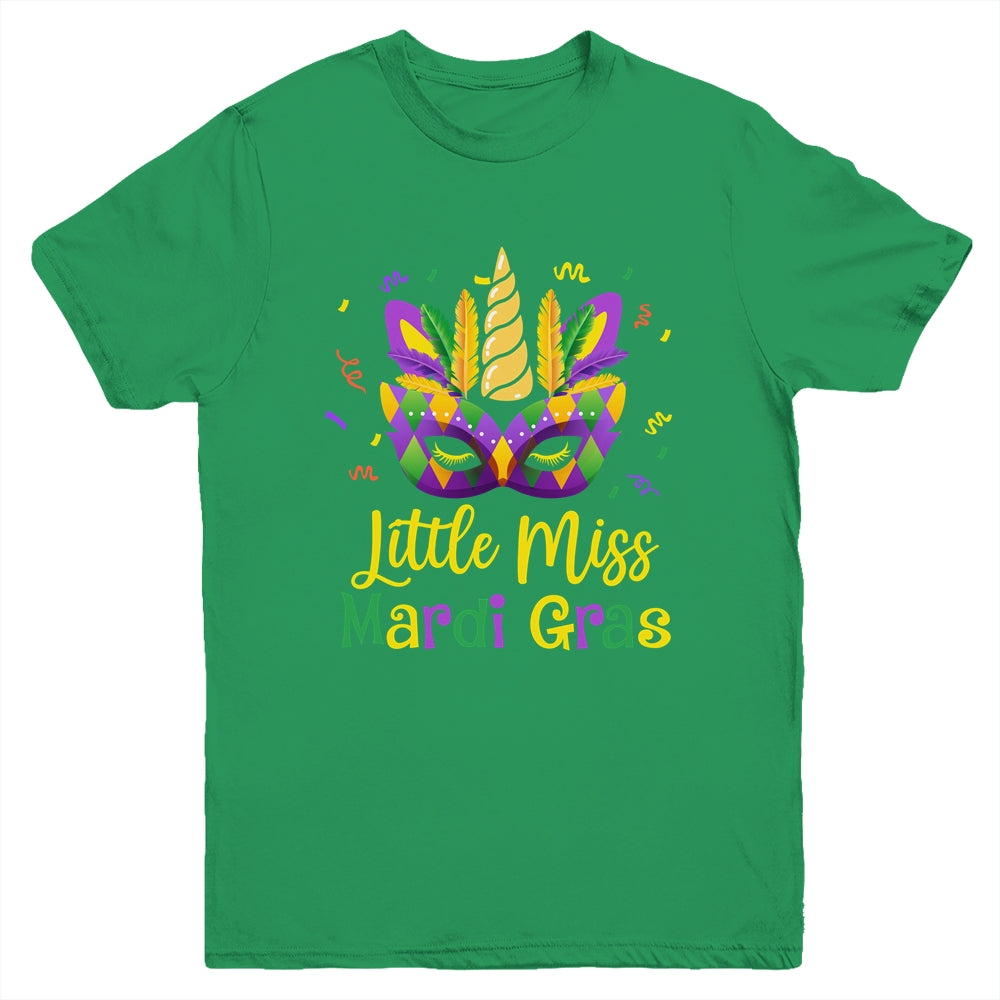 Cute Little Miss Mardi Gras Kids Girl Outfit Youth Shirt | teecentury