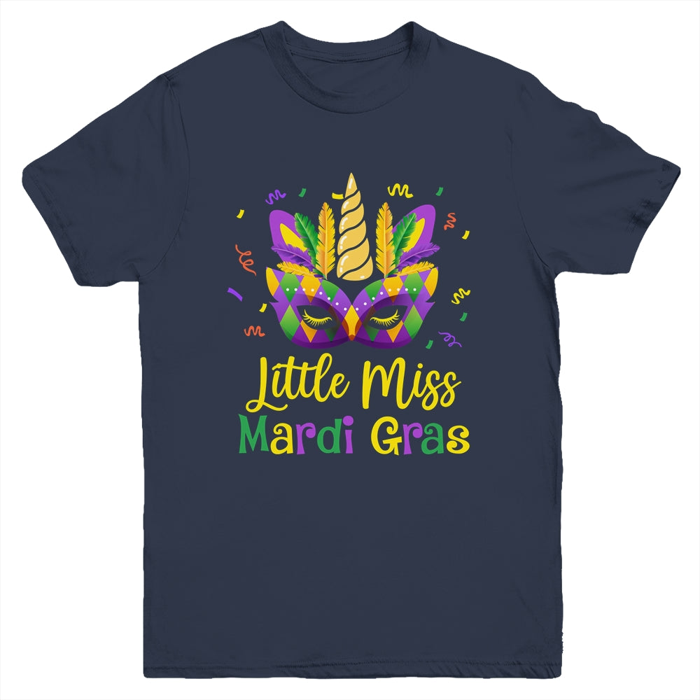 Cute Little Miss Mardi Gras Kids Girl Outfit Youth Shirt | teecentury