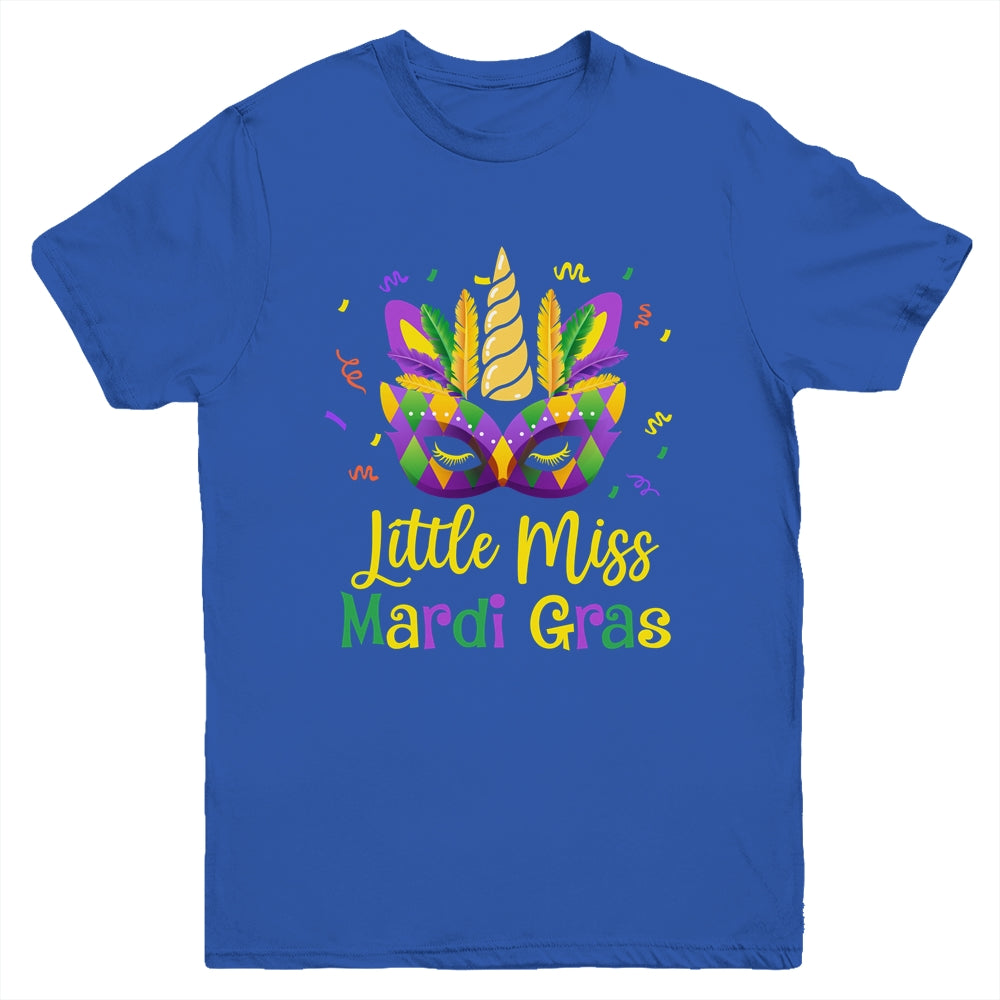 Cute Little Miss Mardi Gras Kids Girl Outfit Youth Shirt | teecentury