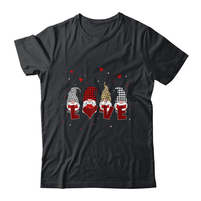 Cute Nordic Gnomes Love Hearts Leopard Plaid T-Shirt & Tank Top | Teecentury.com