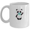 Cute Panda With Face Mask Funny Gift For Animal Lovers Mug Coffee Mug | Teecentury.com
