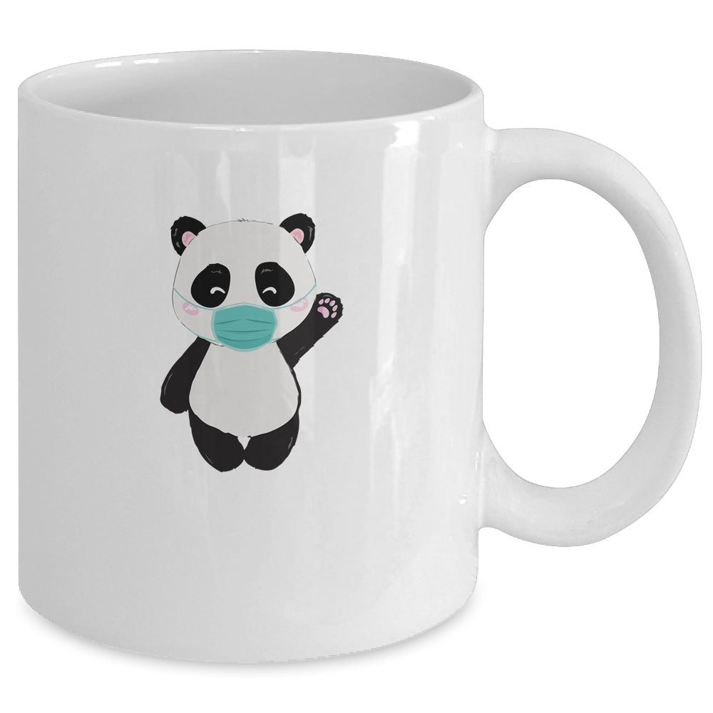 Cute Panda With Face Mask Funny Gift For Animal Lovers Mug Coffee Mug | Teecentury.com
