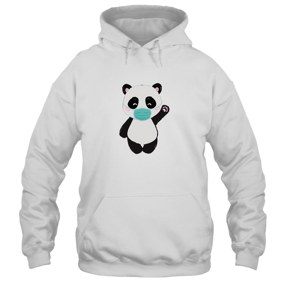 Cute Panda With Face Mask Funny Gift For Animal Lovers T-Shirt & Hoodie | Teecentury.com