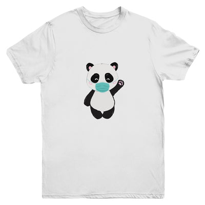 Cute Panda With Face Mask Funny Gift For Animal Lovers Youth Youth Shirt | Teecentury.com