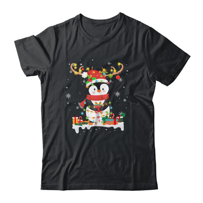 Cute Penguin Reindeer Santa Hat Xmas Christmas Penguin Lover T-Shirt & Sweatshirt | Teecentury.com