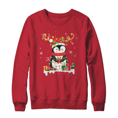 Cute Penguin Reindeer Santa Hat Xmas Christmas Penguin Lover T-Shirt & Sweatshirt | Teecentury.com