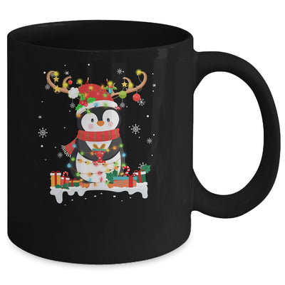Cute Penguin Reindeer Santa Hat Xmas Christmas Penguin Lover Mug Coffee Mug | Teecentury.com
