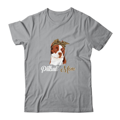 Cute Pitbull Mom Leopard Dog Mom Mothers Day T-Shirt & Tank Top | Teecentury.com