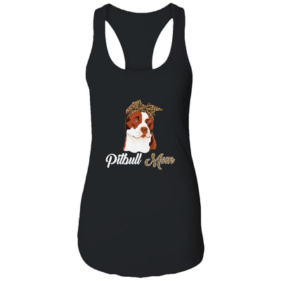 Cute Pitbull Mom Leopard Dog Mom Mothers Day T-Shirt & Tank Top | Teecentury.com