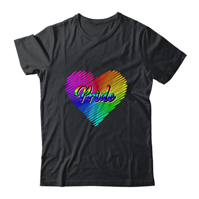 Cute Pride Heart LGBTQ Lesbian Rainbow Apparel Gay Pride Shirt & Tank Top | teecentury