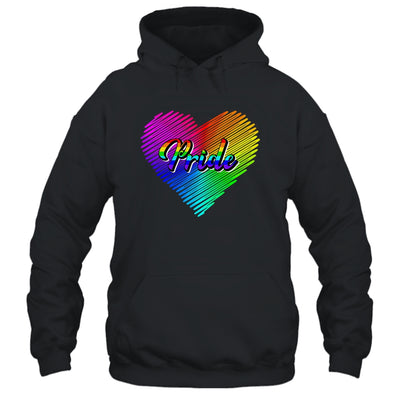 Cute Pride Heart LGBTQ Lesbian Rainbow Apparel Gay Pride Shirt & Tank Top | teecentury