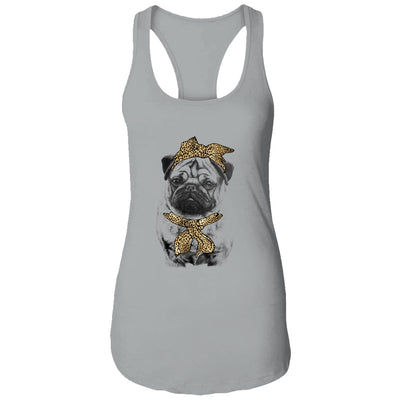 Cute Pug Mom Leopard Dog Bandana Mother Day Women Girl T-Shirt & Tank Top | Teecentury.com