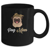 Cute Pug Mom Leopard Dog Mom Mothers Day Mug Coffee Mug | Teecentury.com