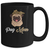 Cute Pug Mom Leopard Dog Mom Mothers Day Mug Coffee Mug | Teecentury.com