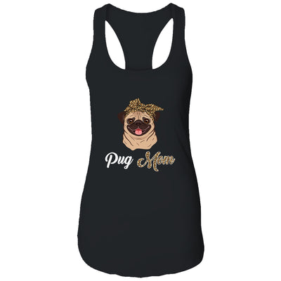 Cute Pug Mom Leopard Dog Mom Mothers Day T-Shirt & Tank Top | Teecentury.com